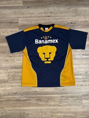 Vintage Puma UNAM Gool Navy n Yellow Size XLarge